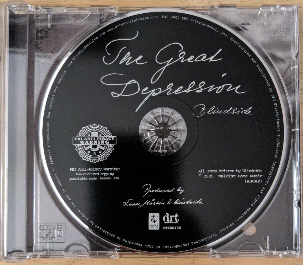 The Great Depression by Blindside (CD, DRT Entertainment) Drilled