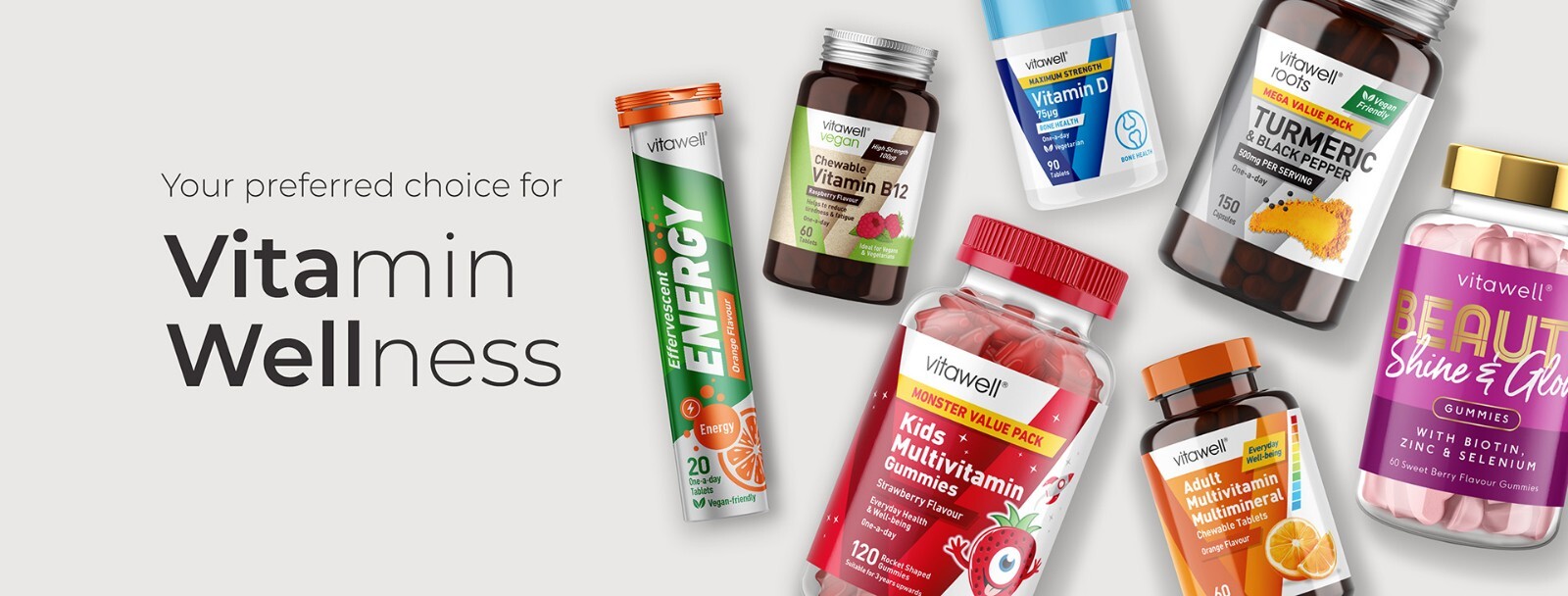 Vitawell Adult Vitamin D / Multivitamin Gummies Blackcurrant