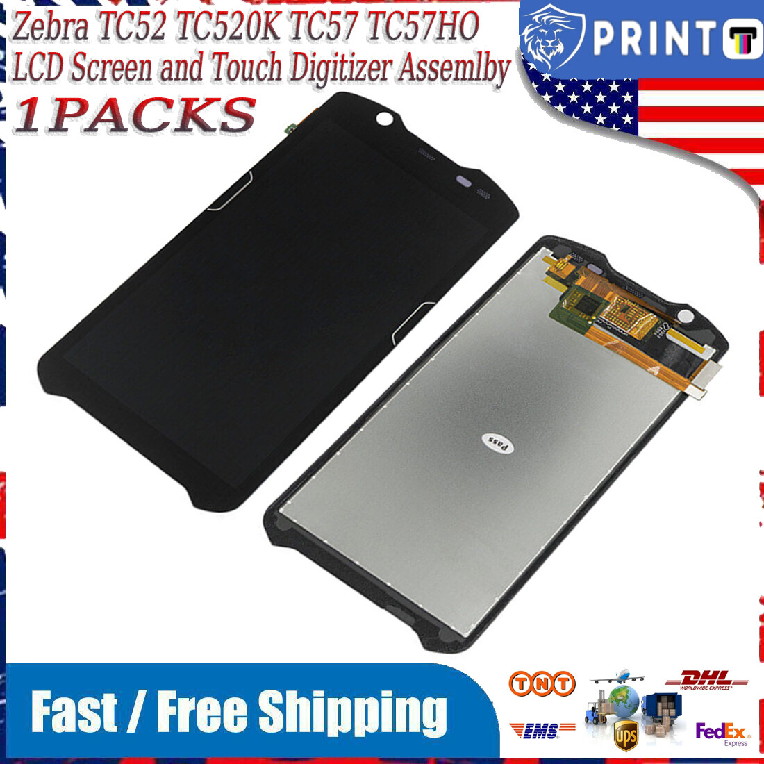 LCD Module Display Touch Digitizer Screen For Zebra TC52 TC520K TC57