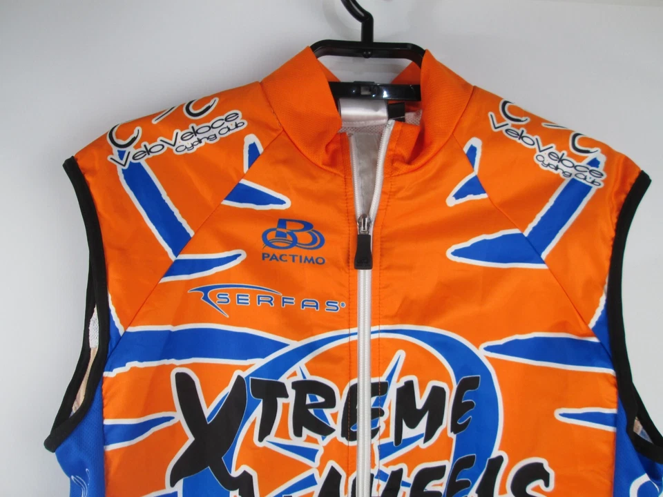 Pactimo Omaha Nebraska Extreme Wheels  Cycling Bike Vest Jersey Size S Orange - Image 3 of 4