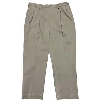 Polo Ralph Lauren Pants Men s Size 38 Ethan Fit Beige Khaki Pleated Chino Y2K