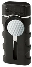 Black Matte Vector Caddie Single Flame Jet Torch Cigar Butane Lighter - 9312