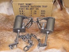 2- BRIDGER T-3 DP DOGPROOF RACCOON TRAPS NEW SALE trapping