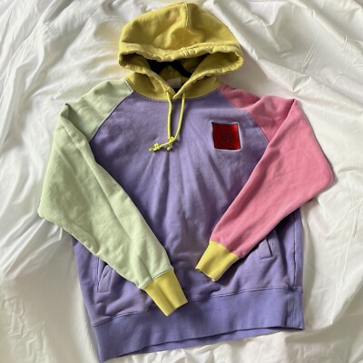 Teddy Fresh Sweatshirt Mens Medium Purple Yellow Pullover