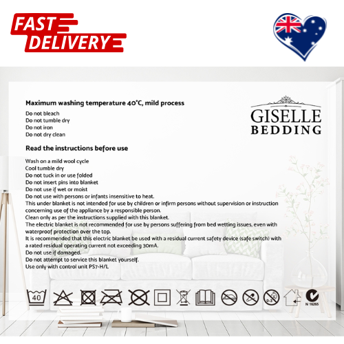 Giselle Bedding Heated Electric Throw Blanket Washable Indoor & outdoor Gift - Picture 7 of 9
