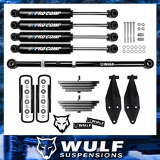 WULF 2.8" Front Lift Kit w/ Track Bar + Pro Comp Shocks For 99-04 ford F250 4X4
