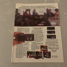 1985 Whistler Radar Detector Print Ad Original Look Out For  1 Model 2 3 5