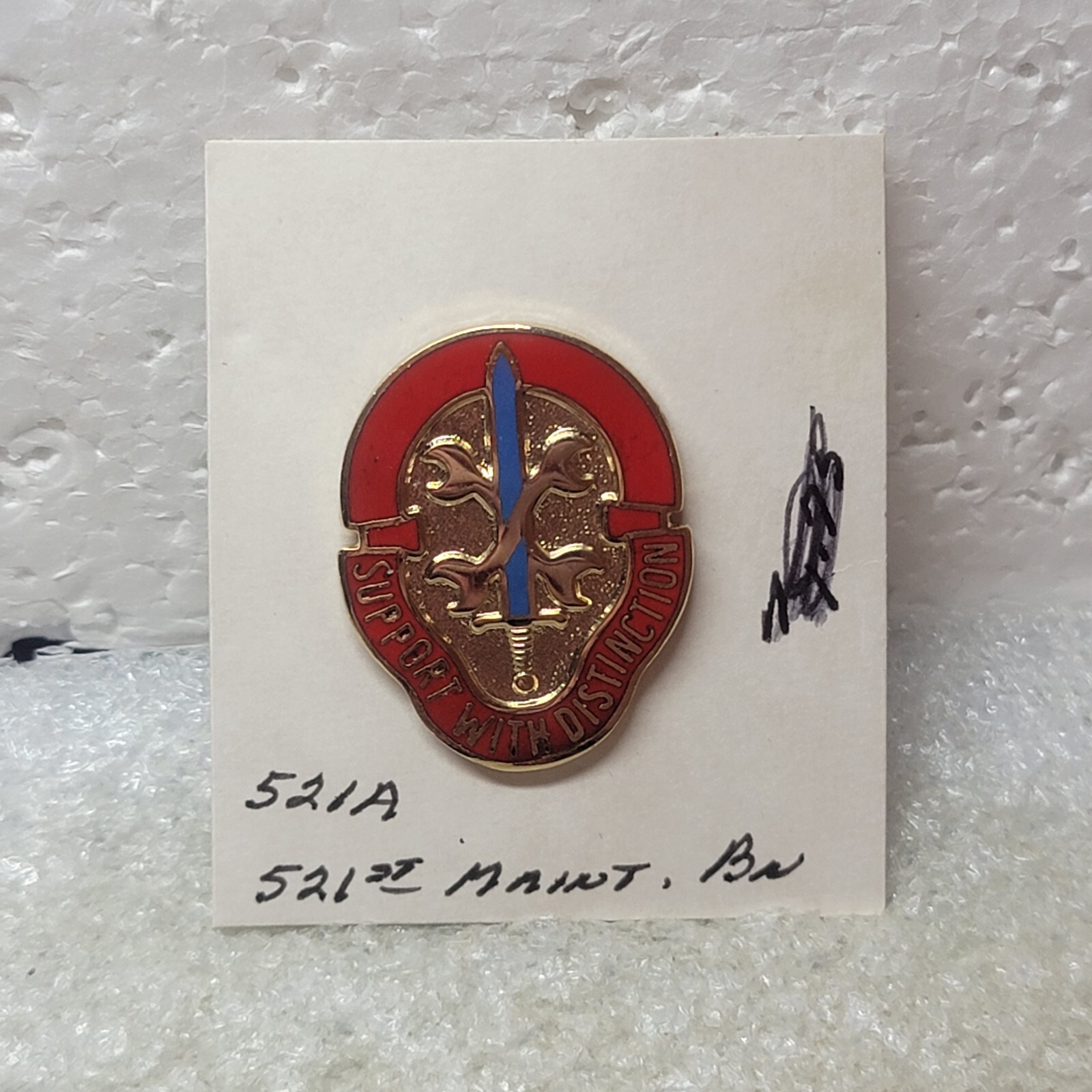 Authentic VTG US Army 521st Maintenance Battalion Pin Support With ...