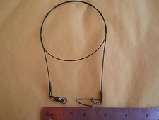 15 STAINLESS STEEL WIRE SPINNER LEADER  21" 150 LBS. TEST W/BALL BEARING SWIVEL