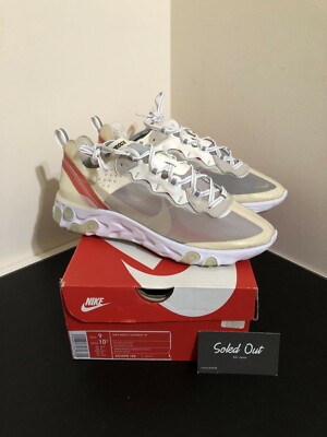 Nike React Element 87 Sail Light Bone AQ1090-100 Size (Used