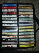 30 Cassette Lot - easy listening- 50's, platters, drifters, mathis, more case