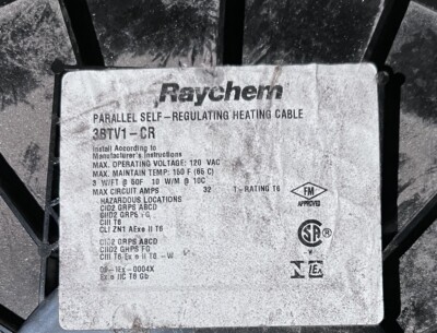 Raychem 3BTV1-CR  5W/FT 120V SELF REGULATING HEAT TRACING CABLE/ 1FT