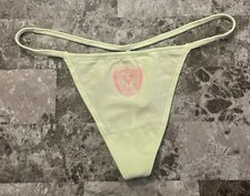 NWT VICTORIA'S SECRET PINK PALM TREE CRESCENT LIGHT GREEN V STRING THONG PANTIES