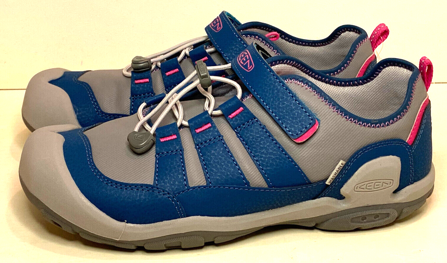 Sneakers KEEN Knotch Hollow grandi bambini legione blu grigio acciaio antiodore taglia 7 Y