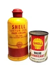 Vintage Lot Of Shell Haze Cream And Valve Lubricant Oil Can