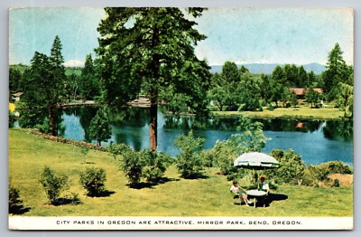 #ad Bend Oregon City Parks Soldier Mail Ft Lawton Seattle to Spokane AAF Postcard $17.80