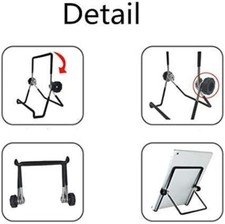 Portable Tablet Stand Adjustable Metal Phone Foldable Mount Holder Cradle