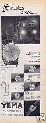 Advertising 066 1959 Yema Precision Watch