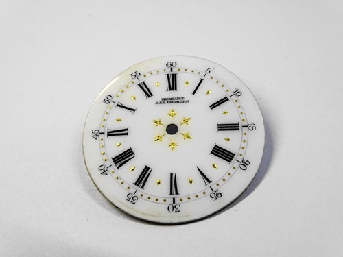 Cadran Ancien De Montre De Gousset Bombé - Émaillé - Diamètre 38.90 Mm - Occasion