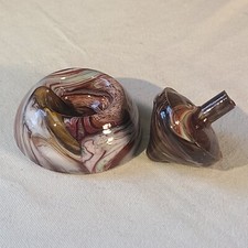 ANDY DAVIS, Glass Art Spinning Top Base, Rainbow Run , 320T