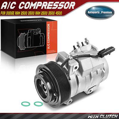 A/C Compressor with 8-Groove Pulley & 10S17C Style for Dodge Ram 2500 Ram 1500