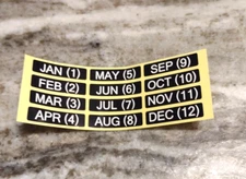 Month Header Planner Stickers  Month in White Black Sticker TIX