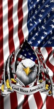 American Flag Eagle Rip God Bless America Cornhole board game decal wraps