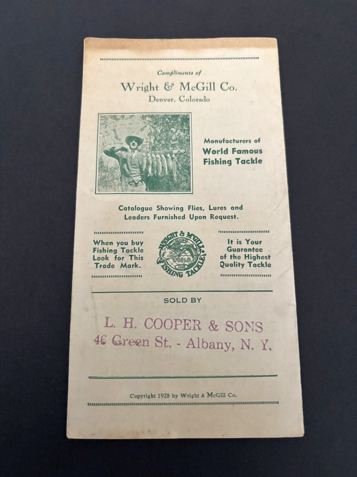 RARE 1928 "What Fly? ... and Why!" Suggestions for Fly Fishermen Wright & McGill