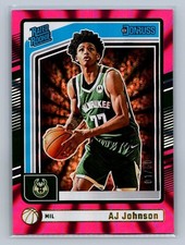 AJ JOHNSON 2024-25 Donruss Basketball HOLO PINK LASER Rated Rookie 01/50 #222
