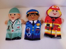 Melissa and Doug HELPERS First Responders Hand Puppets - Lot of 3