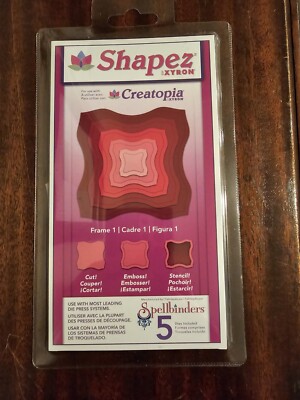 NIP Spellbinders Shapez For Xyron Creatopia Metal Dies Frame 1 Includes 5 Dies