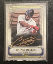 RAFAEL DEVERS 2021 TOPPS TIER ONE GOLD INK AUTO 02/25 RARE RED SOX SSP ON CARD