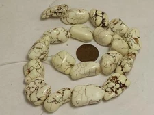 15.5" free form white color Howlite  nuggets/15mm-18mm(D435-w3)
