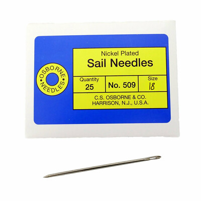 C.S. Osborne Pack Of 25 Triangular Point Sail Needles #509, Size 18 Gauge
