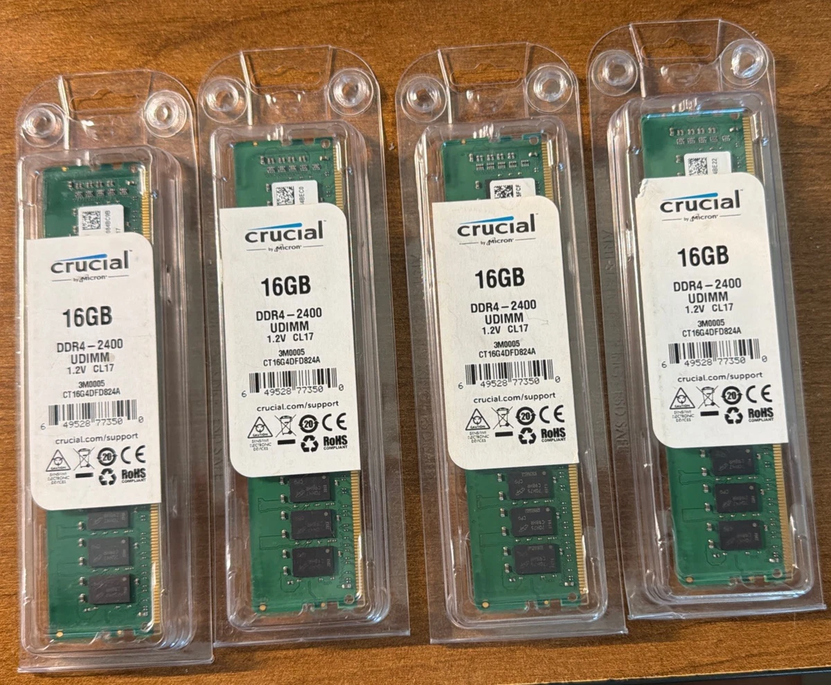 PC4-19200 (DDR4-2400) Bus Speed Computer RAM 16 GB Total Capacity