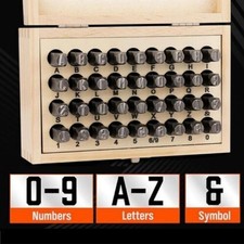 1/8'' Alphabet Letter and Number Stamp Set 36PCS Steel Metal Stamp Punch 3mm US