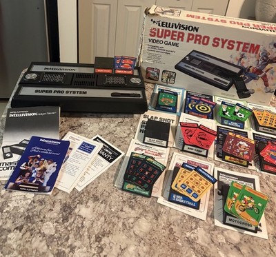Mattel Intellivision Super Pro System III #3504 13 Games Booklets TESTED READ