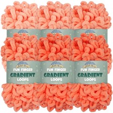 JubileeYarn Fun Finger Gradient Loops Yarn - Jumbo Polyester - 6 Skeins