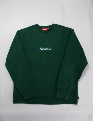 Supreme Box Logo Crewneck Forest Green Size XLarge FW18 As Seen On Juice WRLD