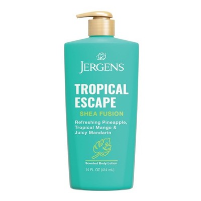 Jergens Shea Fusion Tropical Escape Body Lotion, Moisturizer with Shea Butter &