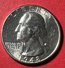 1948D Choice Uncirculated US Washington SILVER Quarter! DENVER Mint! Coin!