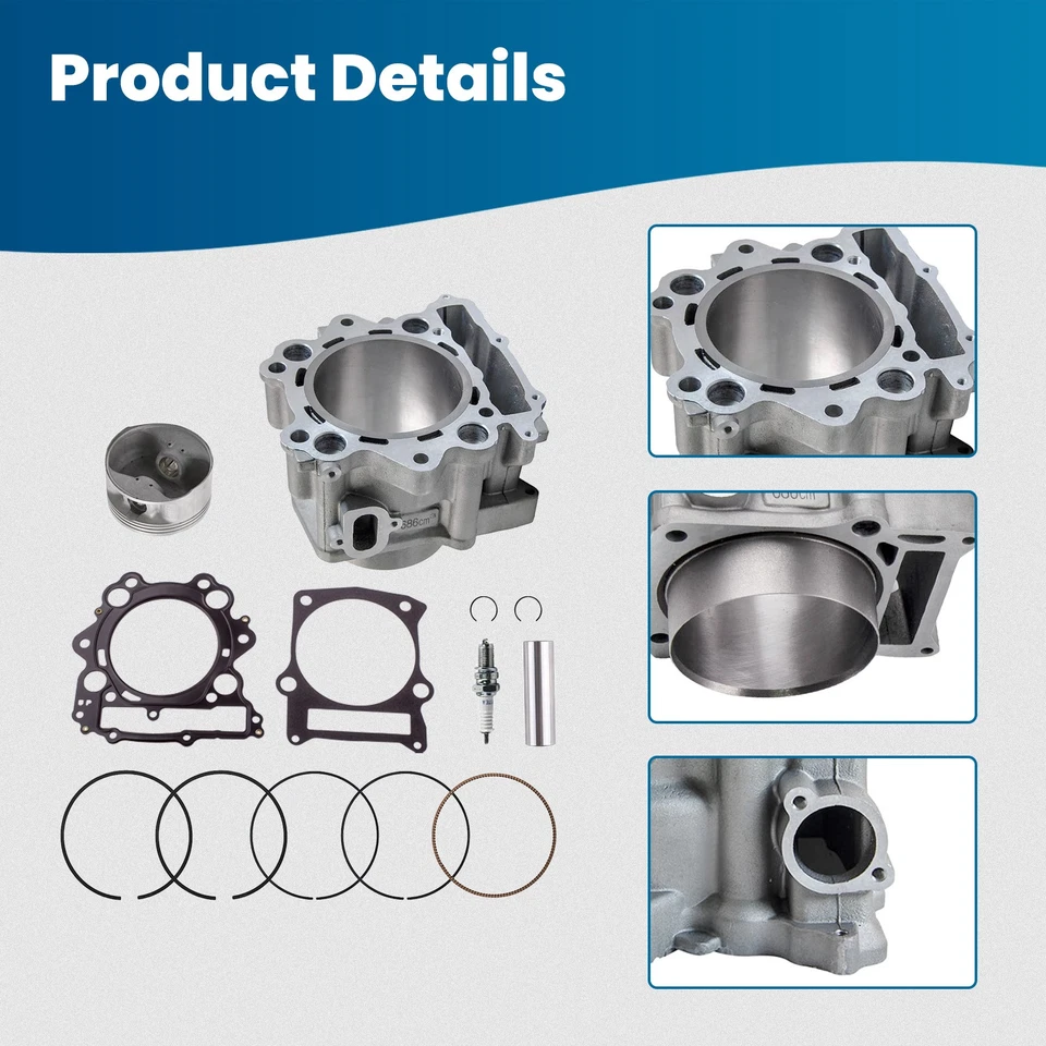 Kit de junta de pistón de cilindro 686cc para Yamaha Raptor 660R 01-05 3YF-11181-00-00 Foto 4 de 4