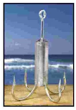 Sea Striker PG14 14/0 Pier Bridge Gaff Weighted Treble Hook