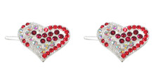 Heart Shaped Hair Clip With Rhinestones 2pcs - Please Choose