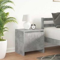 Nachttische 2 Stk. Betongrau 45X34X44,5 Cm Holzwerkstoff