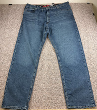 Wrangler Jeans Mens Size 44x32 Blue Performance Series Regular Fit Stretch Denim