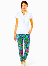 NWT LILLY PULITZER SIZE 8 LUXLETIC CORSO PANT SUNSHINE JUNGLE UPF 50 