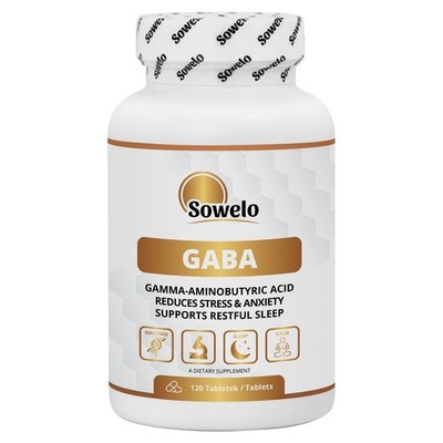 GABA 750mg Tablets   Gamma-Aminobutyric Acid for Relaxation & Sleep Aid   Sowelo