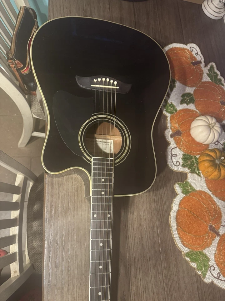 Oscar Schmidt acoustic electric guitar With Soft Case - Image 2 of 4
