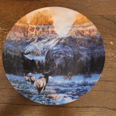 The Faces of Nature 8'' Plate Wintering with the Wapiti Julie Kramer Cole